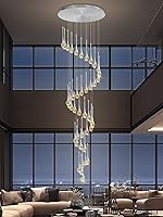 Vista 34 de Candelabro Moderno de 138'', 20 Luces, Lámpara Colgante Moderna Negra, Candelabro Grande para Escalera, Vestíbulo, Sala de Estar, Dormitorio