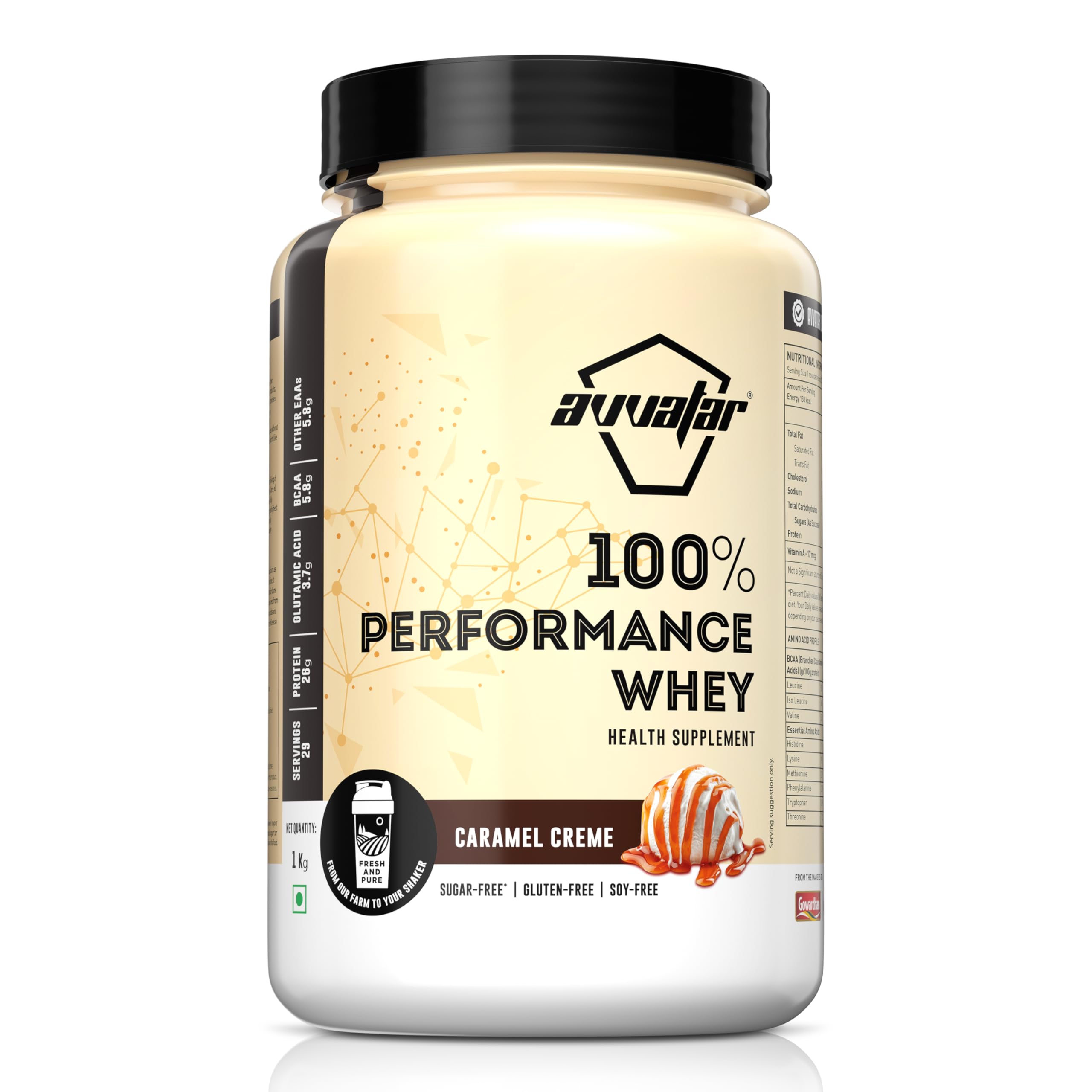avvatar PERFORMANCE WHEY PROTEIN | 2Kg | Cold Coffee Flavour | 25g Protein | 57 Servings — Amazon image 11