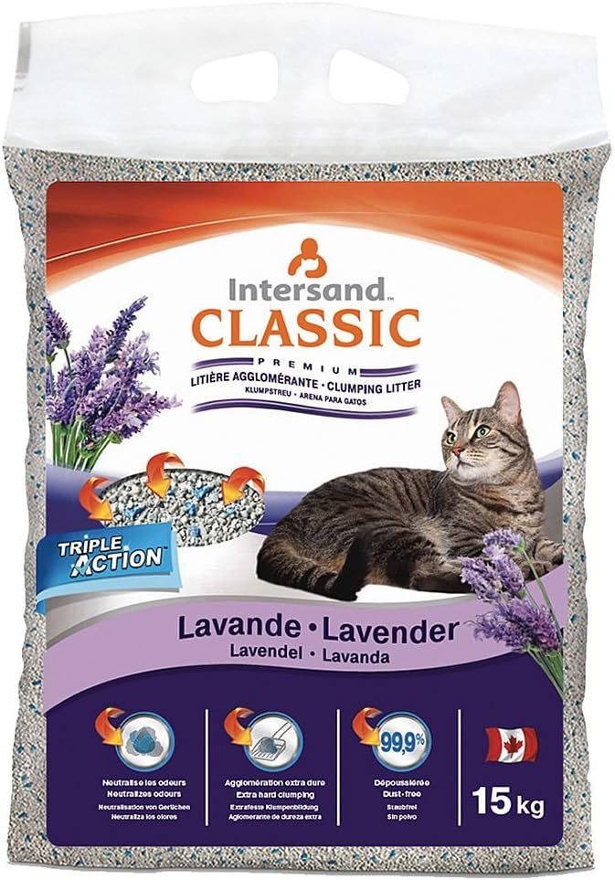 Intersand City Classic Lavender Clumping Cat Litter 15kg