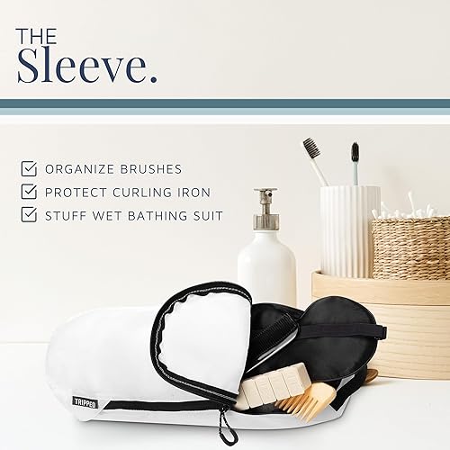 Vista 50 de Set de Neceser de Viaje: Bolsa de Aseo Colgante de Viaje + Bolsa de Líquidos Cosméticos TSA 311 + Bolsa Organizadora de Accesorios Ultraligera