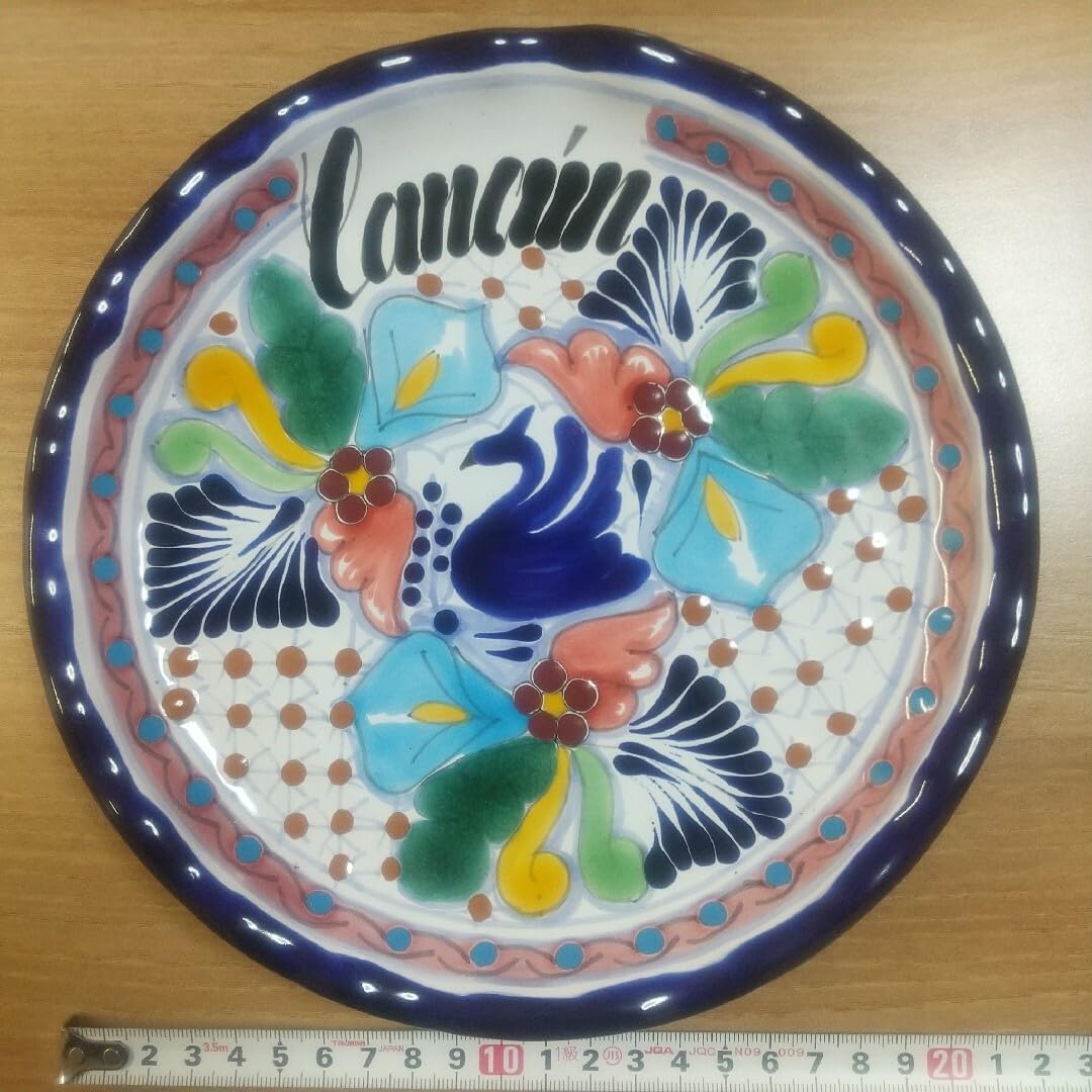 Amazon.co.jp: タラベラ焼き 陶器 皿 直径21cm メキシコ