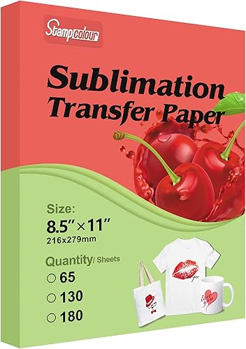 Papel de sublimación de transferencia de calor 8.5x11 pulgadas A4, 180 hojas para cualquier impresora de inyección de tinta Epson HP Canon Sawgrass,