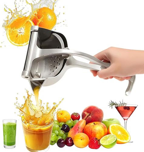 Extractor de jugo de fruta fresca, exprimidor de mano, exprimidor de limón, prensa manual con agarre ergonómico, fácil de limpiar para naranja,