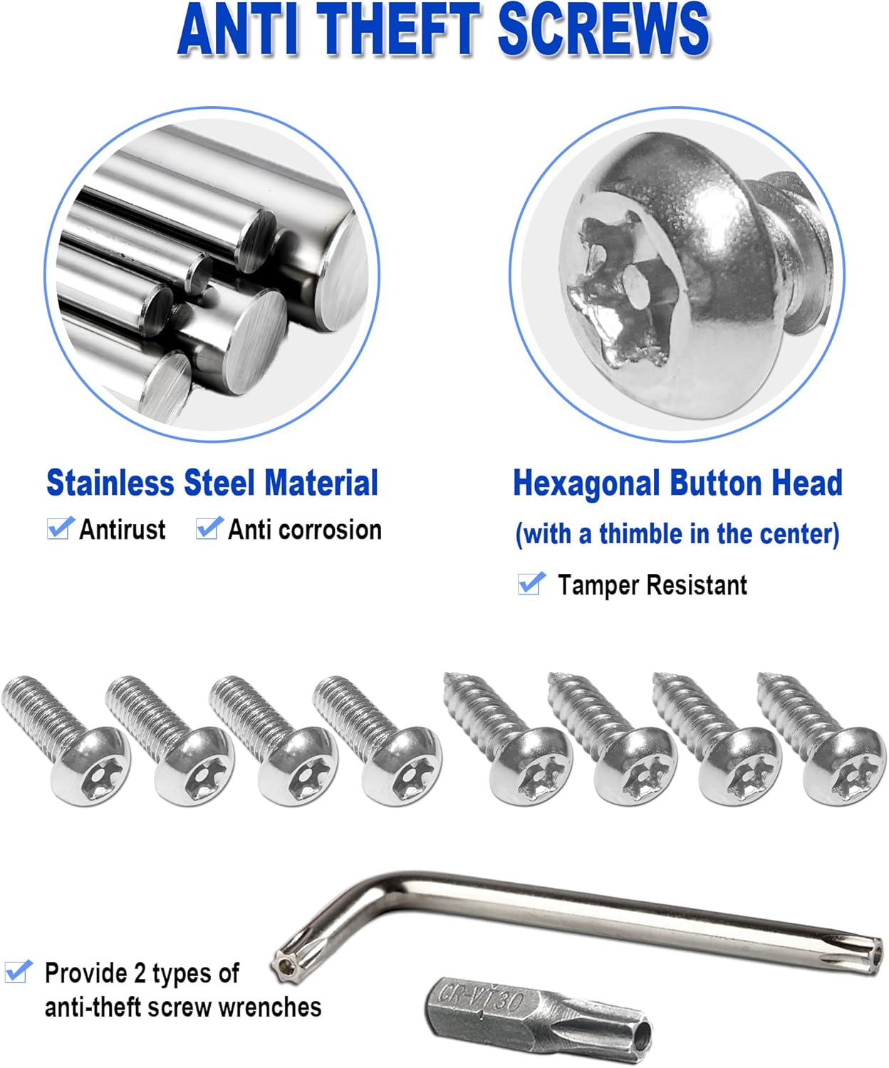 Carbon Fiber License Plate Frame- Stainless Steel Car Tag Holder Wrapped with Real Carbon Fiber, 4 Hole Slim Design, Anti-Theft Screws Caps, Rattle-Proof Pad, 1 Pack for Front or Rear