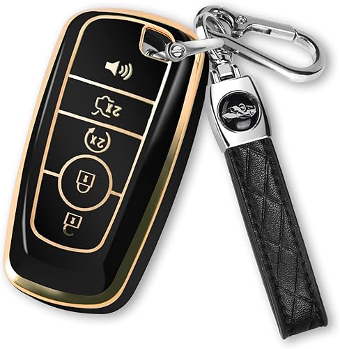 Funda para llavero de Ford con llavero, funda de TPU suave protección completa para Ford Explorer Fusion Escape Edge Expedition F150 F250 F350 F450