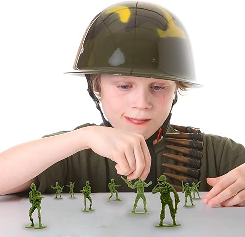 Miniatura 5 de Fun Central Green Army - Figuras de acción de soldado de juguete para niños, paquete a granel de 144 soldados en posturas surtidas