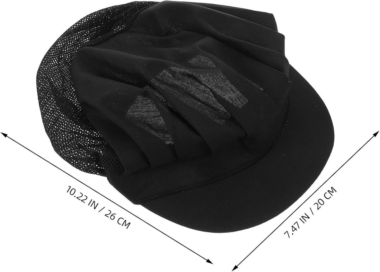 SUPVOX 4pcs Adjustable Chef Hat Breathable Half Mesh Half Fabric Cooking Cap Unisex Food Service Hair Net Kitchen Dust Cap for Bakers and Chefs Black