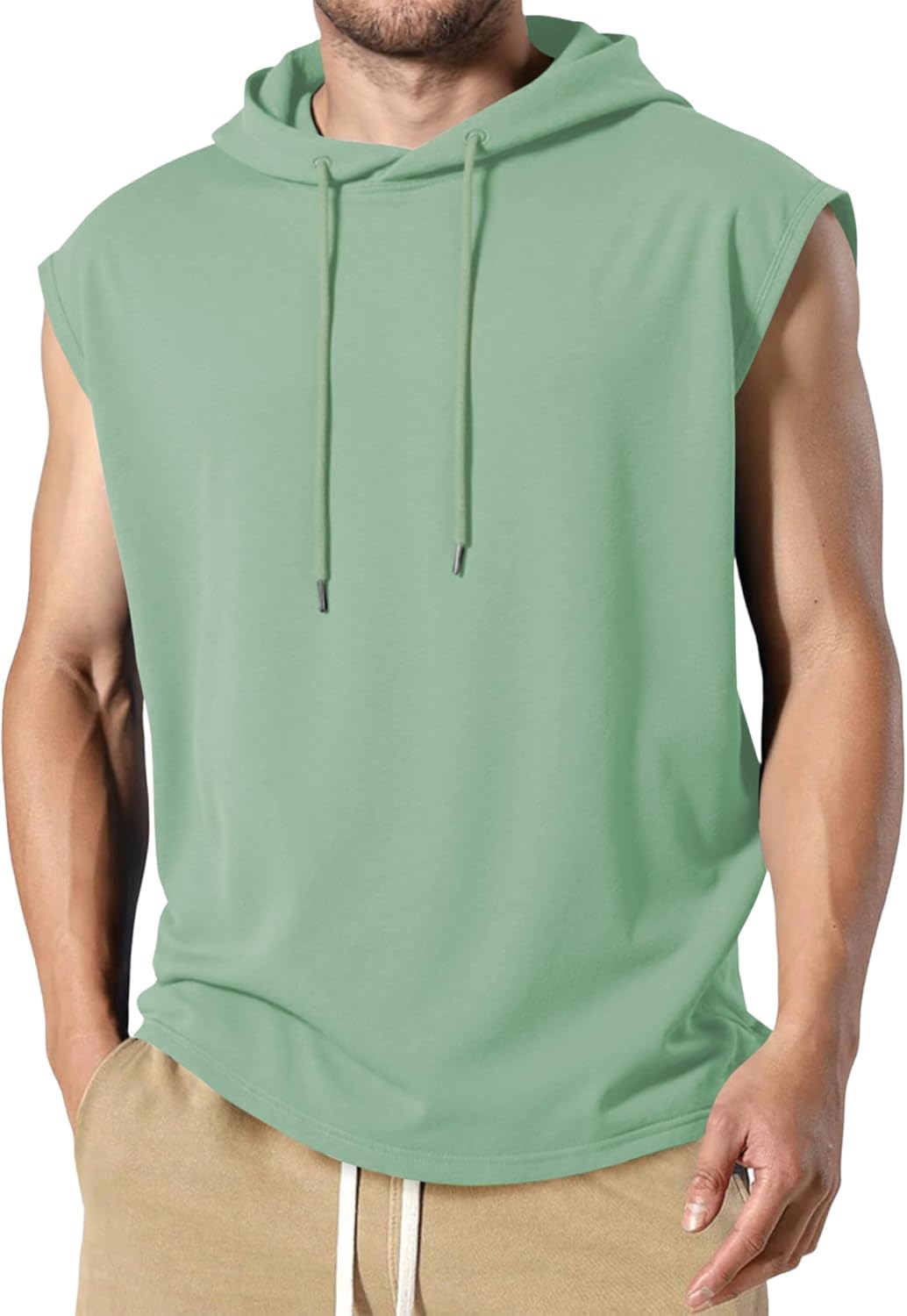 JMIERR Men's Drawstring Hooded Shirts - Casual Loose Fit Cotton Hoodies Tee Shirt for Daily Wear