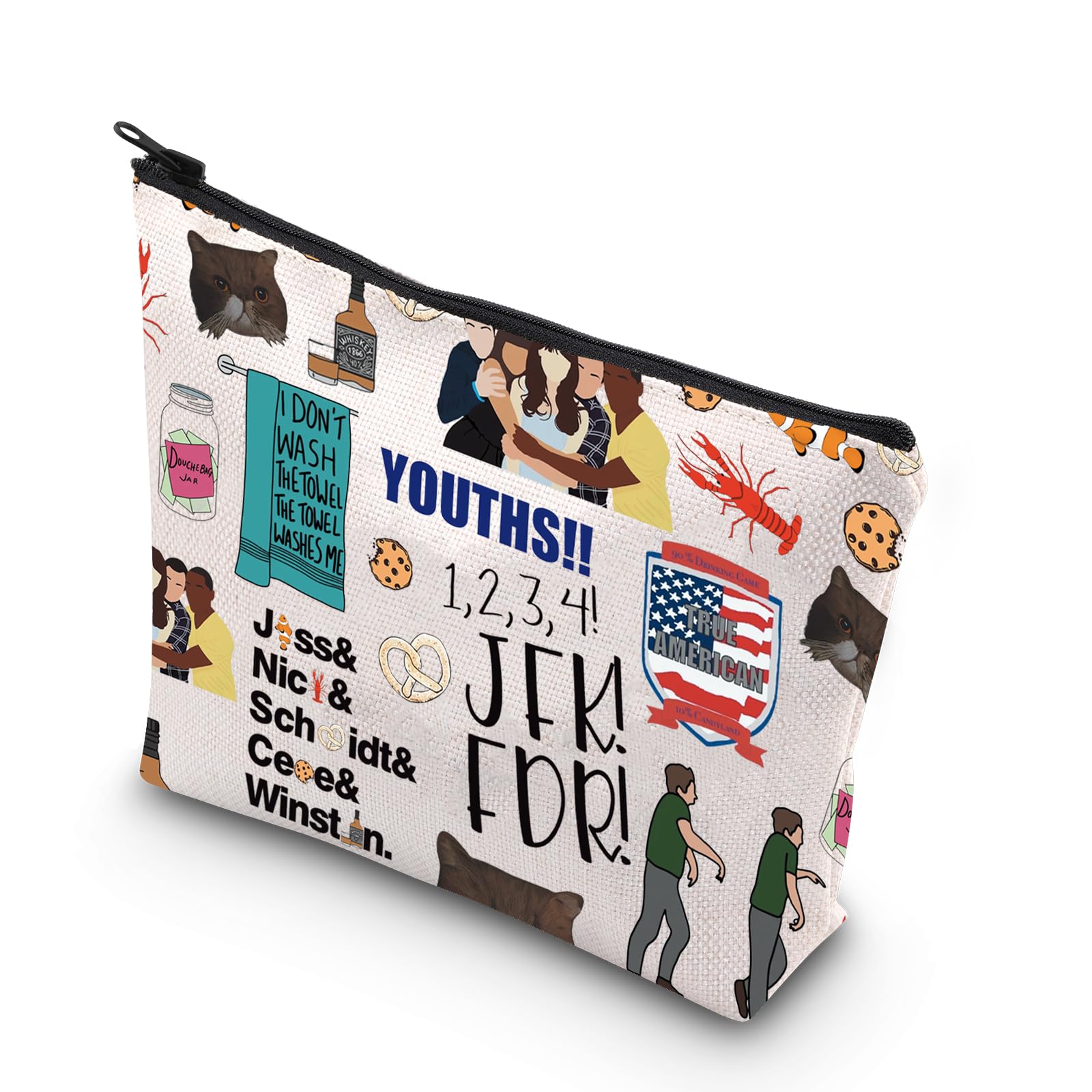 TV Show Inspired Gift TV Series Cosmetic Bag Moonwalking Tv Sitcom Gift For Women BFF (new tv girl)