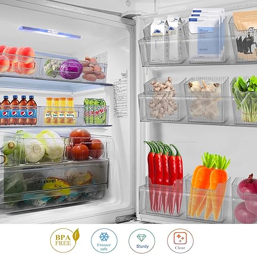 Miniatura 2 de Hyjjlele - Paquete de 7 contenedores organizadores de refrigerador, organización y almacenamiento de despensa, sin BPA, para refrigerador,