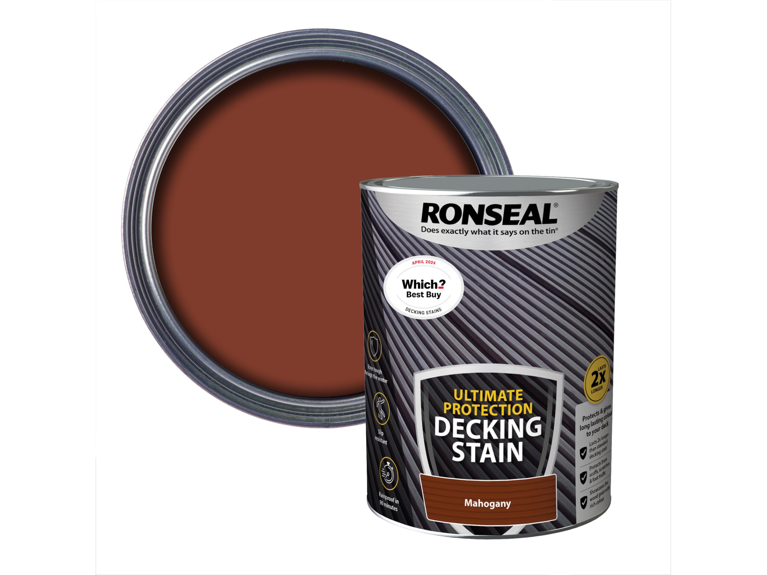 Ronseal Rich Mahogany Ultimate Protection Decking Stain 5L
