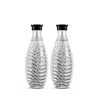 Caraffe in vetro SodaStream - 2 bottiglie d'acqua da 0,7 L riutilizzabili e lavabili in lavastoviglie