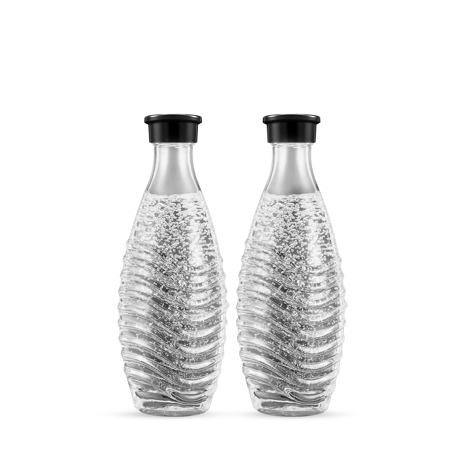 sodastream Glaskaraffen - 2er Set Wiederverwendbare; spülmaschinenfeste Wasserkaraffen; 0;7 L Sprudelkaraffe; kompatibel mit Penguin & Crystal; umweltfreundlich