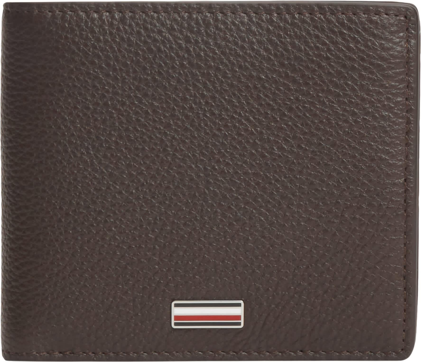 Tommy Hilfiger Men Th Central Cc Flap and Coin AM0AM14497 Bifold Wallet, Brown, One Size