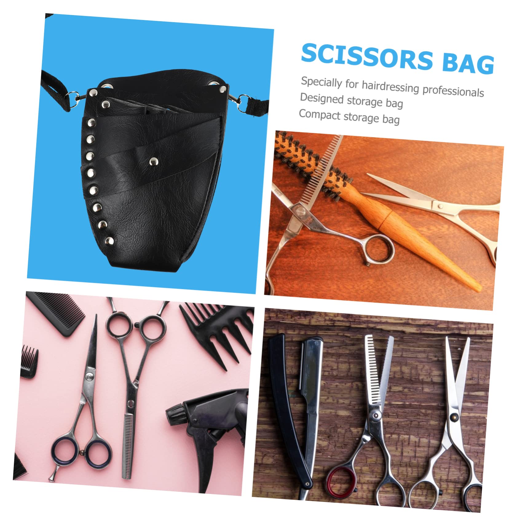 Gogogmee Hairdressing Tool Bag Scissor Barber Fanny Pack for Hair Cutting Tools Hairdresser Pouch Belt for Barber Scissors