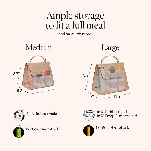 Miniatura 10 de Lonchera rosa para mujer, lonchera rosa para mujer lonchera rosa de diseñador para mujer, lonchera rosa, bolsa enfriadora rosa, bolsa de almuerzo