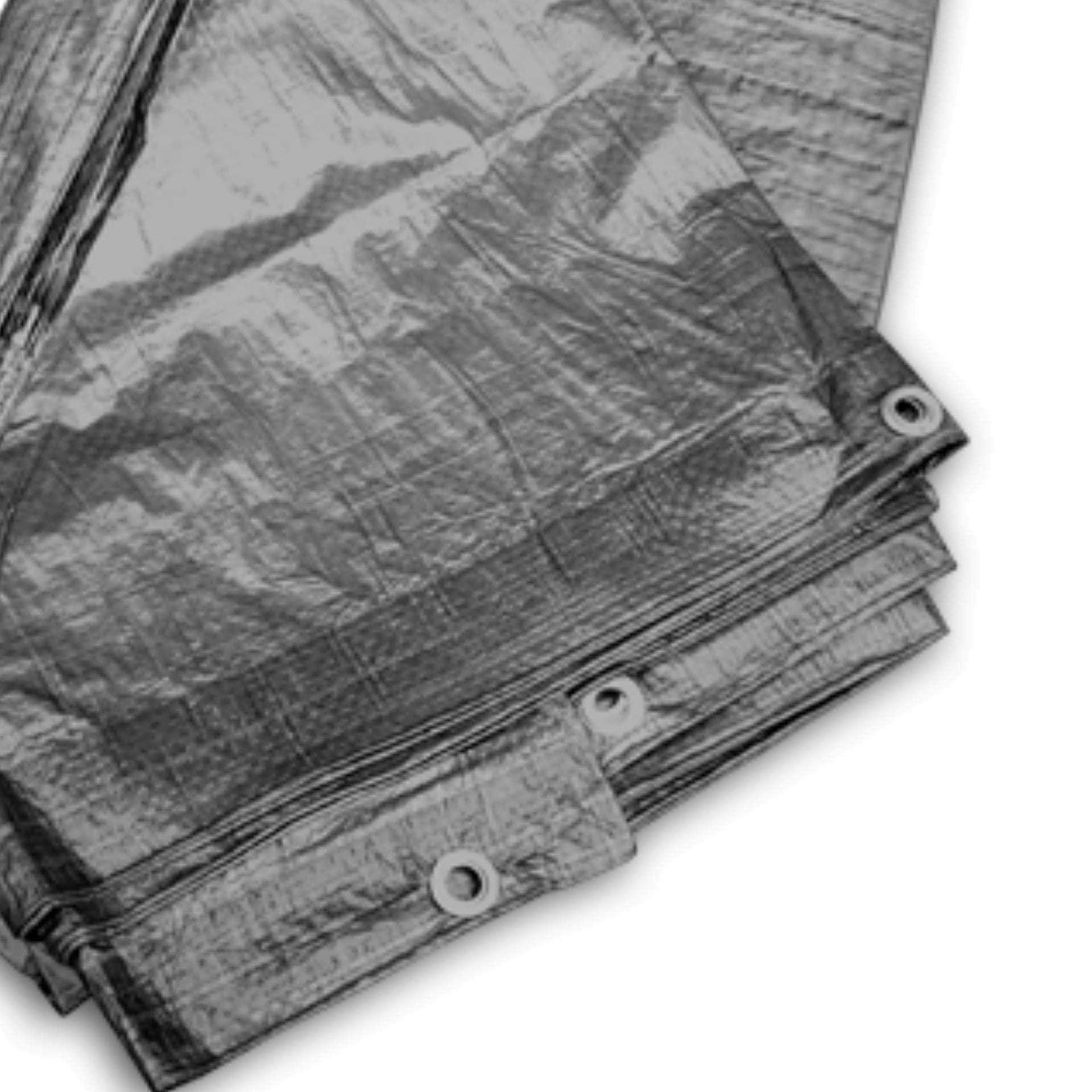 GARDENIX Tarpaulin Waterproof Heavy Duty Tarp Sheet Cover, Grey 200 g/m² (10 m x 12 m), Garden Tarpaulin Sheet for Camping, Terrace - Waterproof, Weatherproof, UV Protection, Reinforced Eyelets — image 1