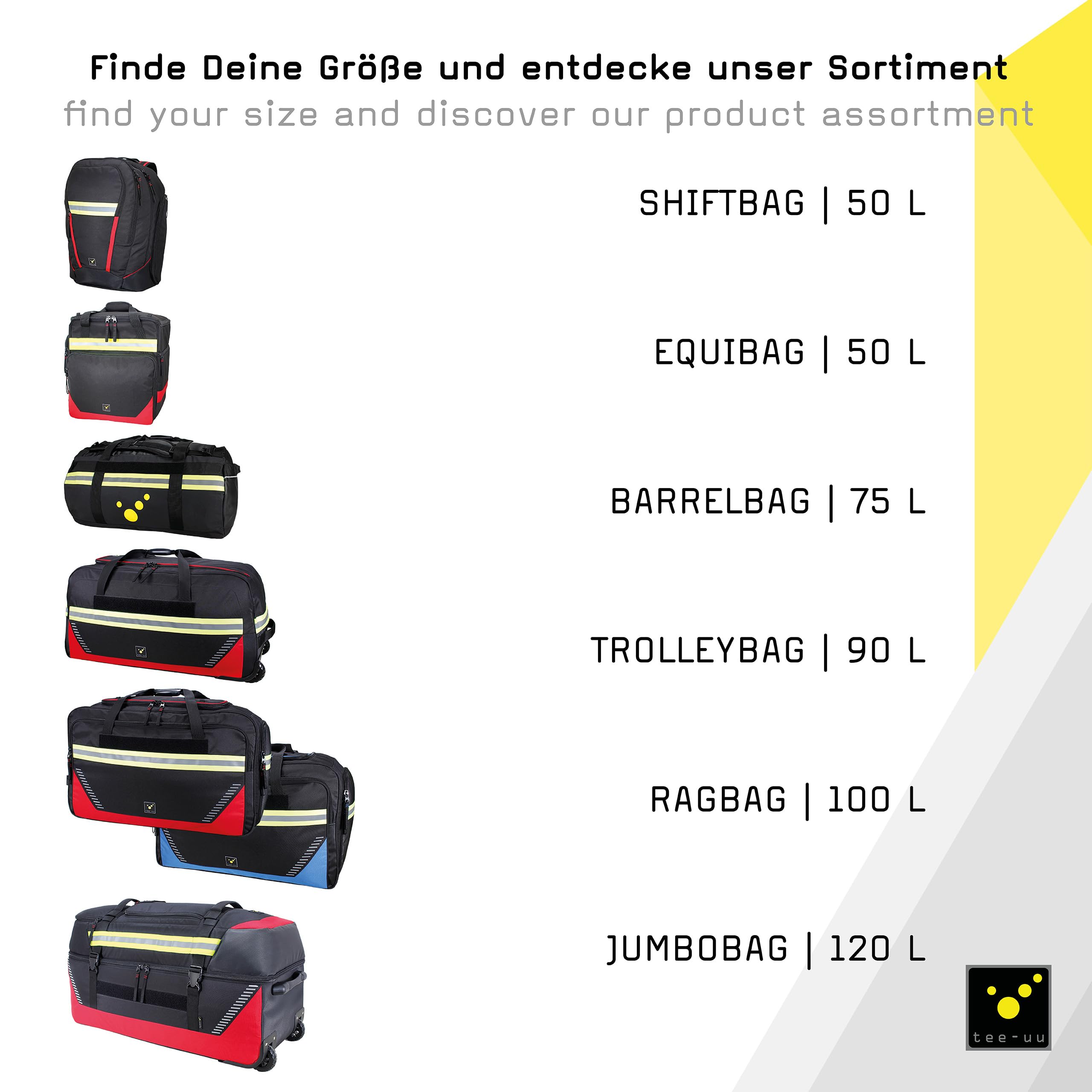 tee-uu BARRELBAG Torba na ubrania (czarna), czarny, 70 x 37 x 37cm, Torba na ubrania