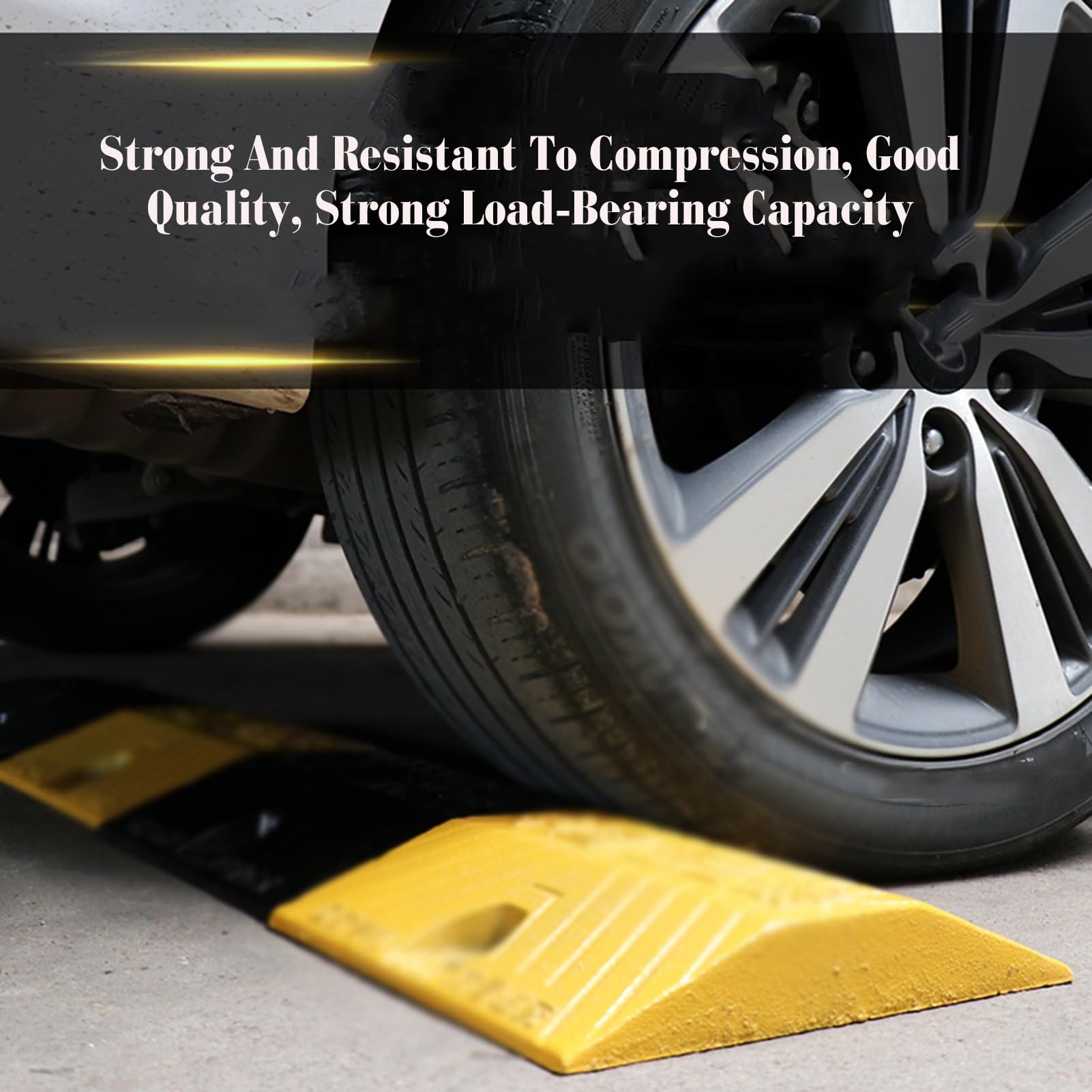 Rampe modulari in gomma resistente, per vialetto stradale, parcheggi, garage, sicurezza scolastica, cuscinetti di velocità per auto durevoli