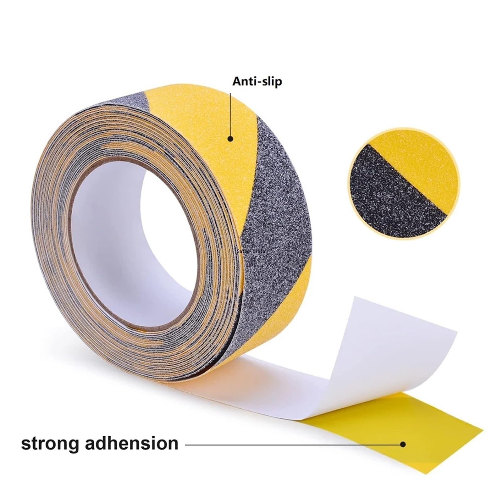 2 Pezzi Nastro Antiscivolo Giallo-Nero Bianco-Rosso Adesivi Impermeabili For Presa Esterna Interna Strisce Adesive Di Sicurezza For Scale Per Gradini(White-Red)