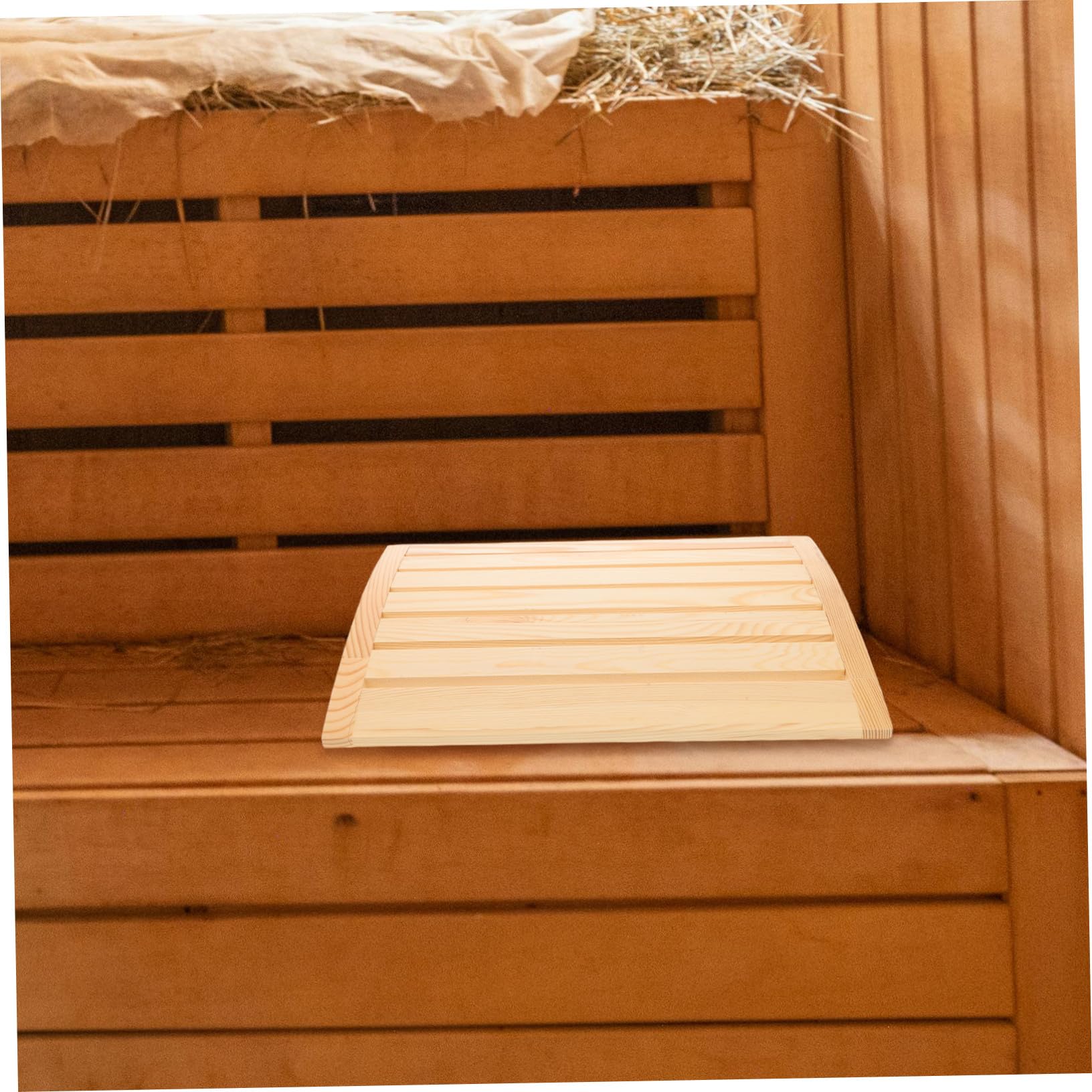 SHINEOFI Oreiller Bois Naturel pour Sauna Coussin Ergonomique de Cervical et Lombaire Accessoire Spa pour Bain Vapeur et Détente