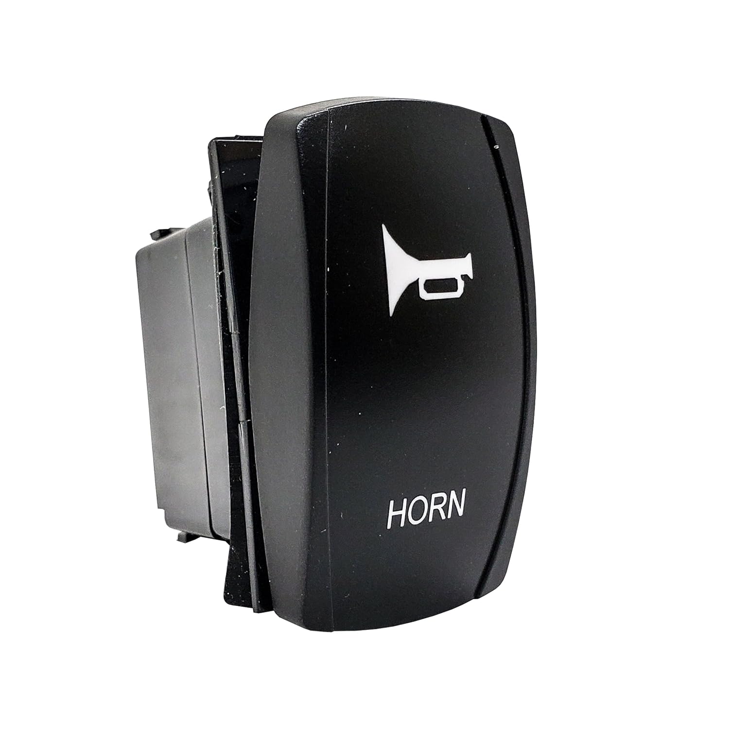 Horn Switch OZ-USA Laser-Etched Blue LED Momentary 4-Pin ON/Off Rocker Switch UTV Truck