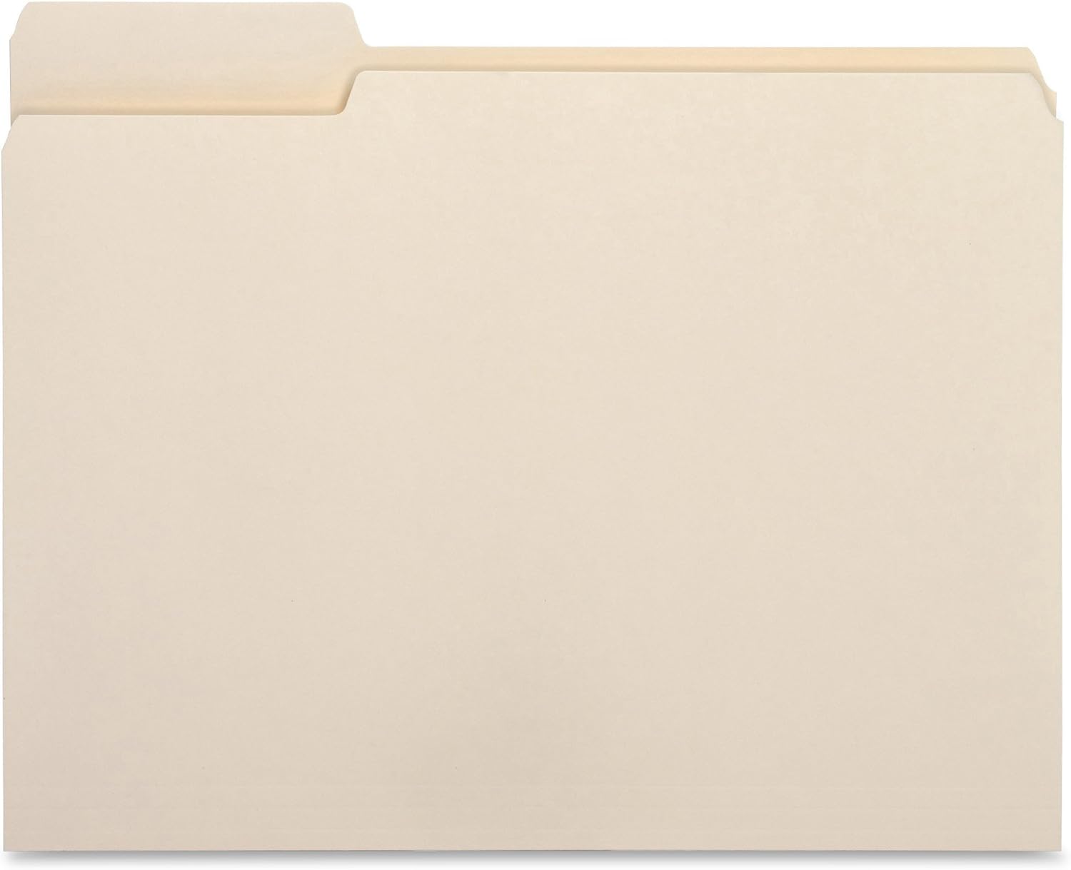 Business Source 1/3 Cut Top Tab File Folder - Left Tab - Box of 100 Manila