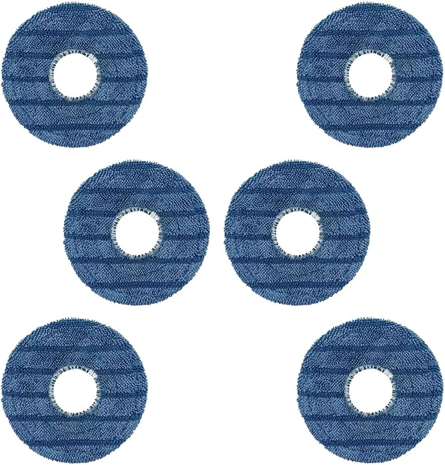 6 Pc Replacement Mop Pads Compatible with Eufy Omni C20 Vacuum Cleaner, Washable and Reusable Microfiber Mop Pads