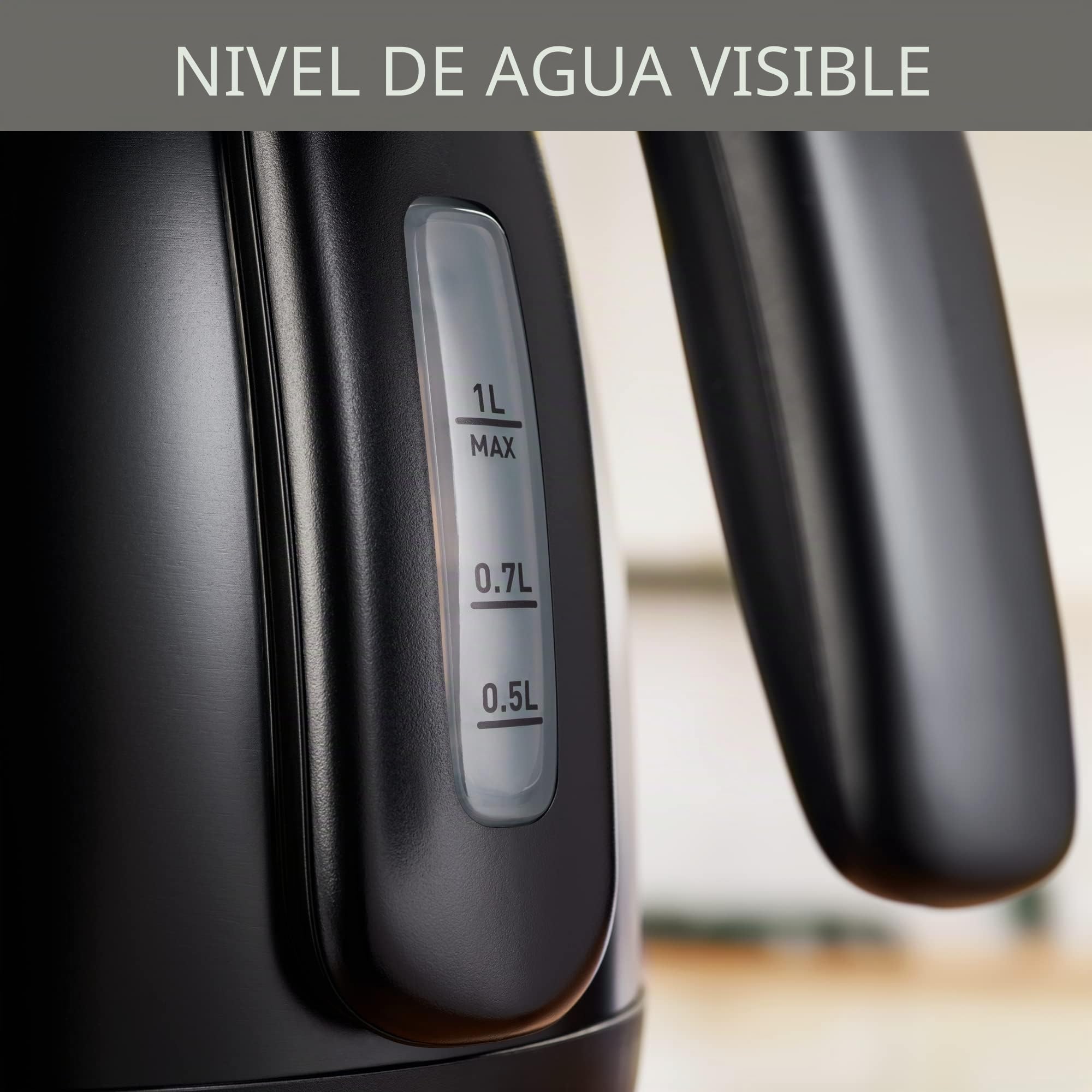 Krups Hervidor de agua de cuello de cisne, Versátil, Té, Café, Infusión, 8 temperaturas, Mantener caliente 30 min, Tapa extraíble, Café Control BW923810, Negro