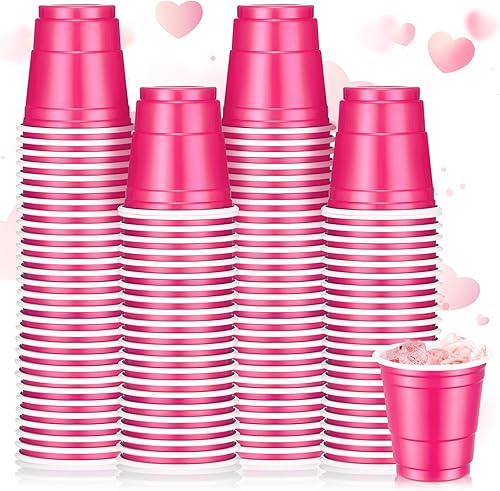 Vista 21 de Roshtia Paquete de 100 vasos de plástico de 2 onzas, mini vasos de chupito desechables de 2 onzas para fiesta de Pascua, boda, servicio de sabor