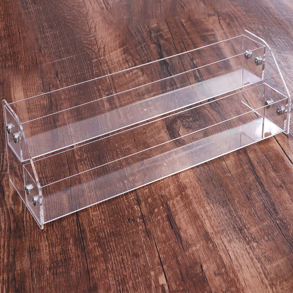 Saycker Organizzatore per smalti a 2 ripiani in acrilico trasparente, per smalto, a trapezio (trasparente)