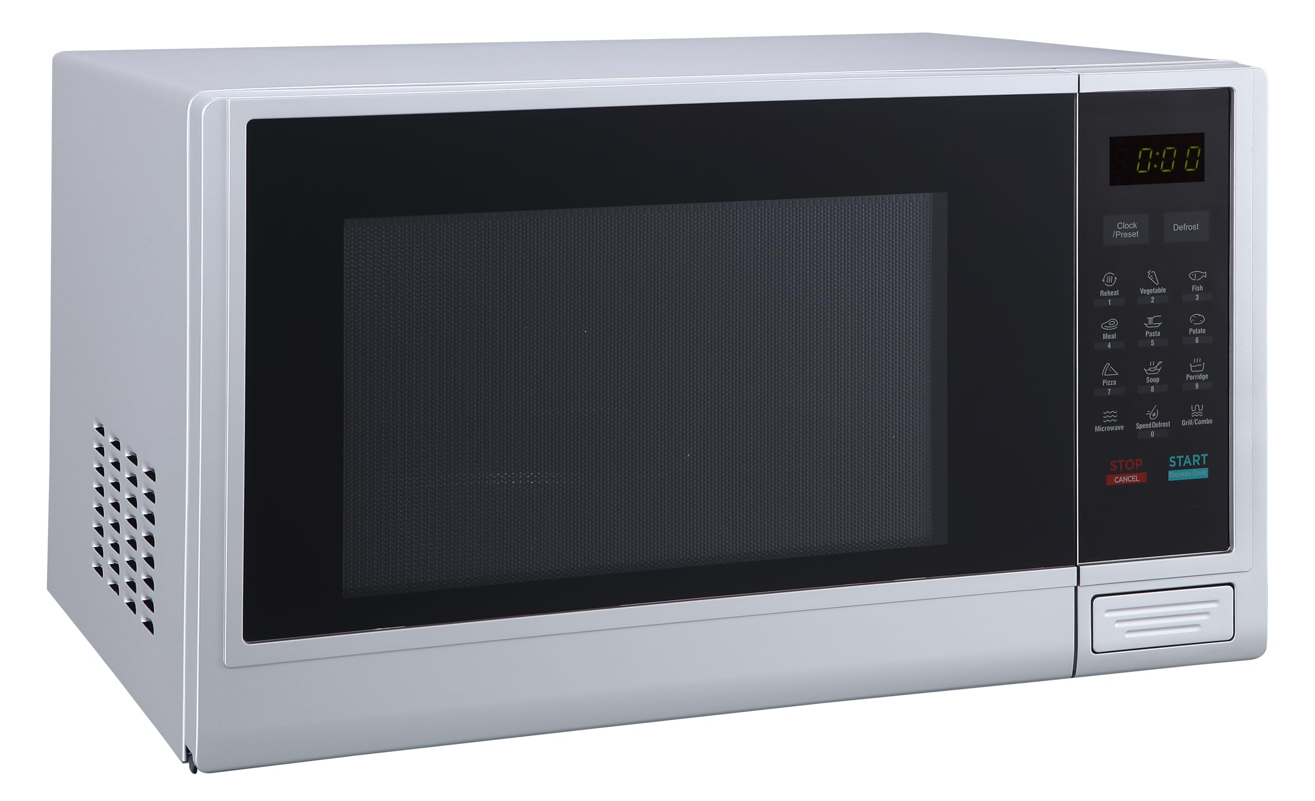Tarrington House Mikrowelle mit Grill MWD1134G, Stahl/Glas, 34 L, mit 1000 W Leistung, mit Glasdrehteller