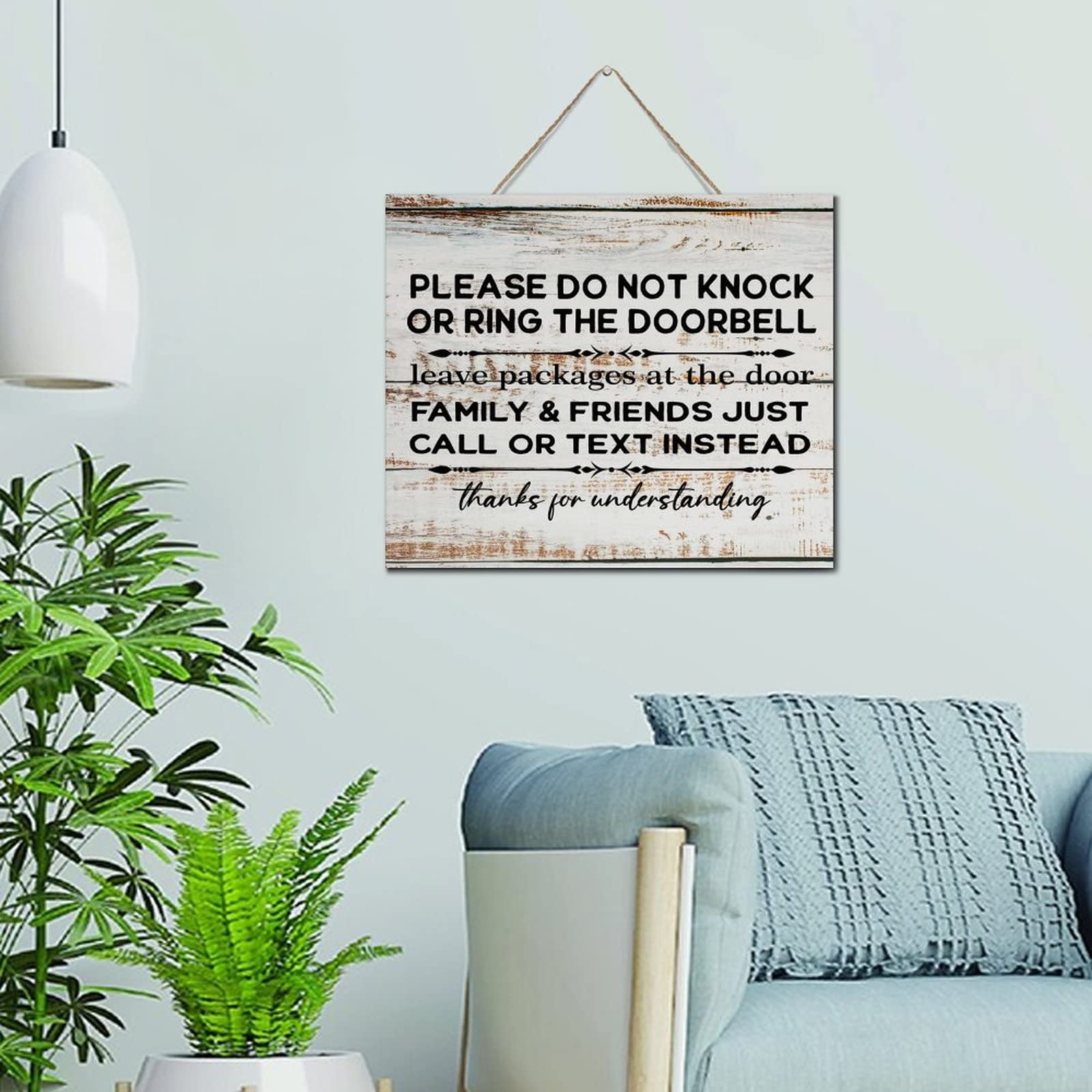 Plaque en bois de campagne pour préserver la sieste des enfants avec douceur