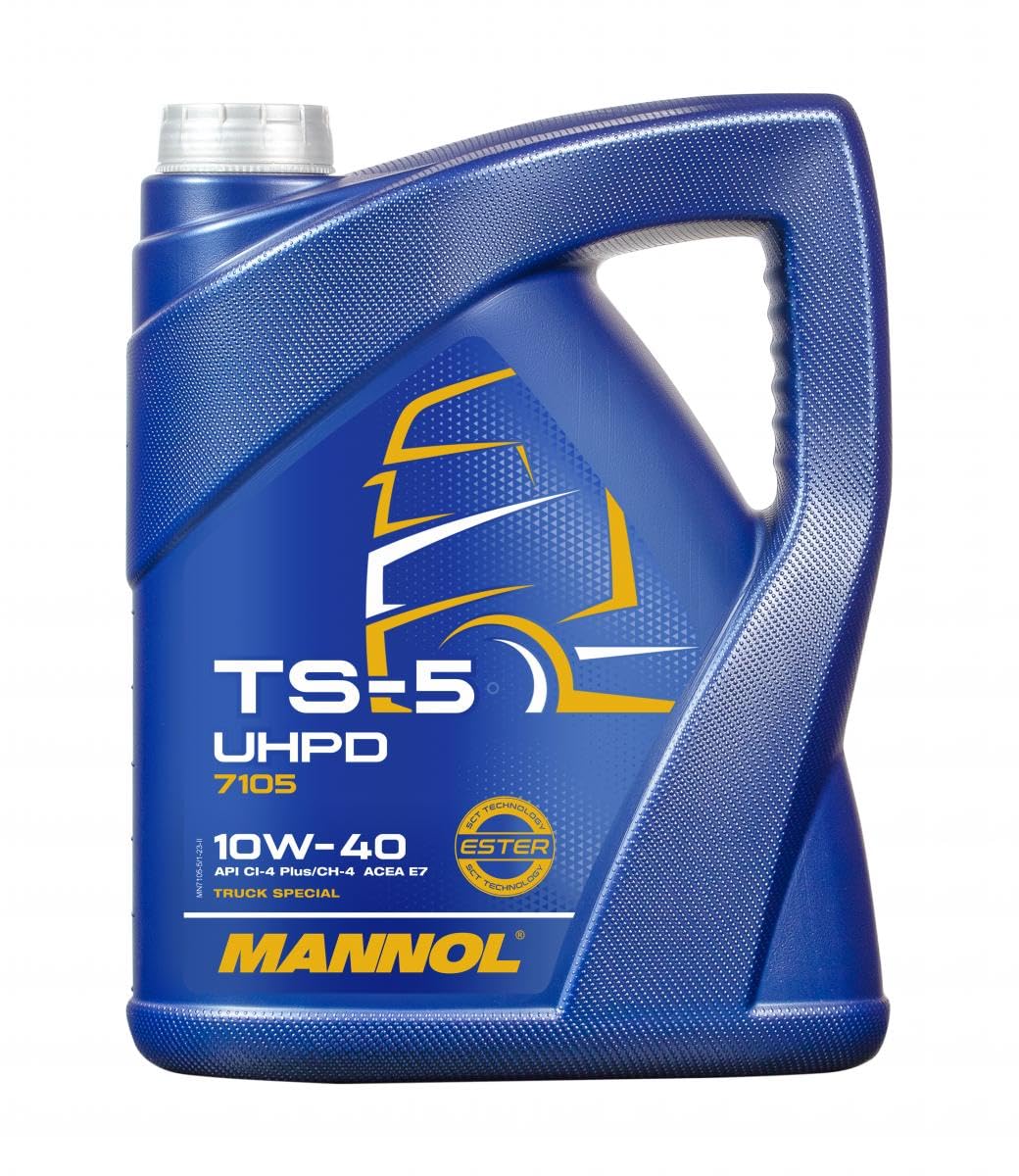 MANNOL Aceite de motor 10W-40 TS-5 ACEA E7 ACEA A3/B4 API CI-4 API CH-4 API SL UHPD 5L Compatible con MERCEDES-BENZ Clase C T-modell S204 Clase E T-modell S212 Clase E Sedán W212 Clase C Sedán W204