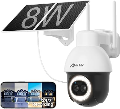 ANRAN 24/7 Recording Solar Security Camera Outdoor,AI Auto Tracking