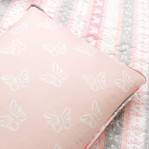 Miniatura 6 de Lush Decor Sara Lily - Juego de edredón reversible de 3 piezas, matrimonialqueen, rosa