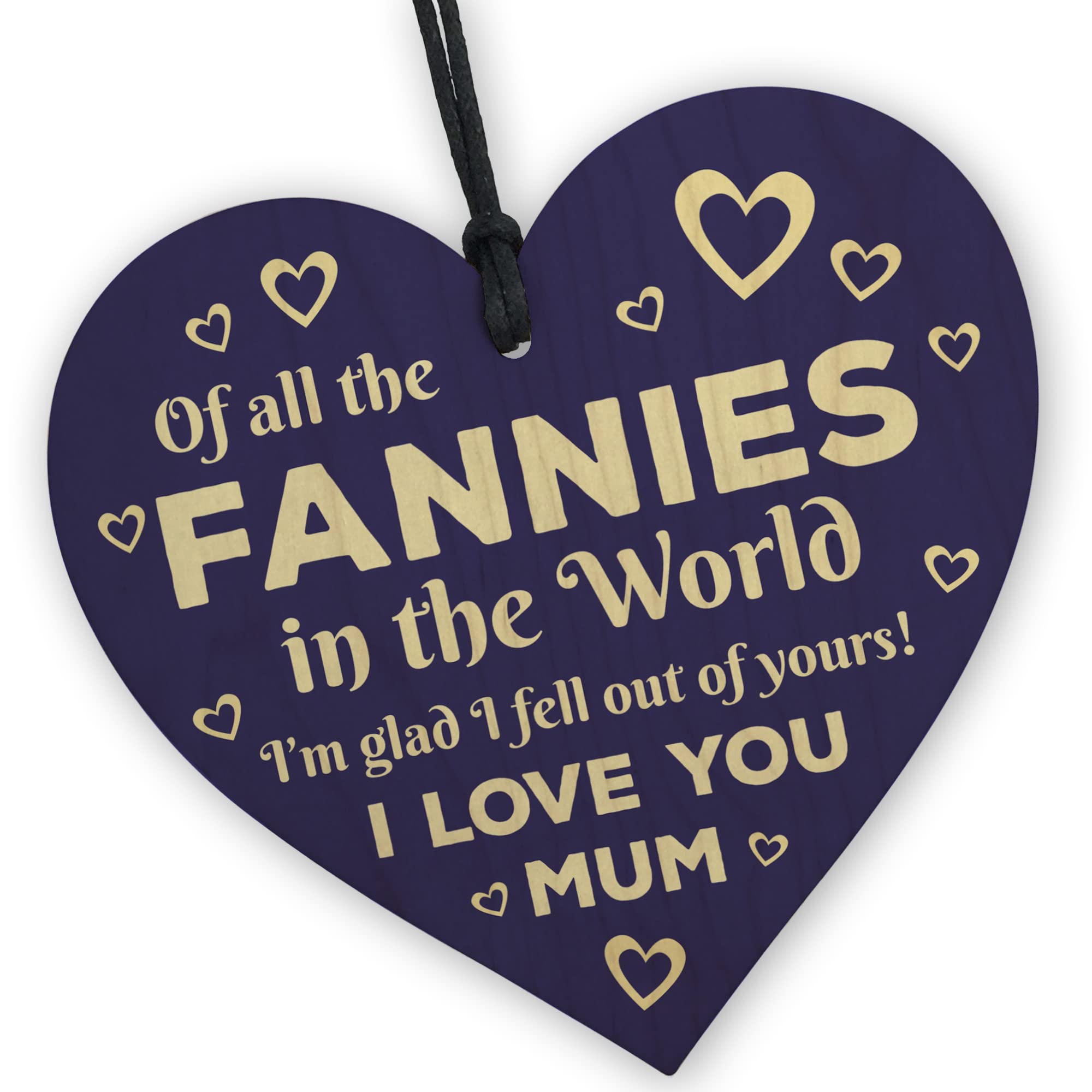 Red Ocean Gift For Mum Funny Mothers Day Gift Birthday Gift For Mum From Daughter Son Wood Heart Keepsake