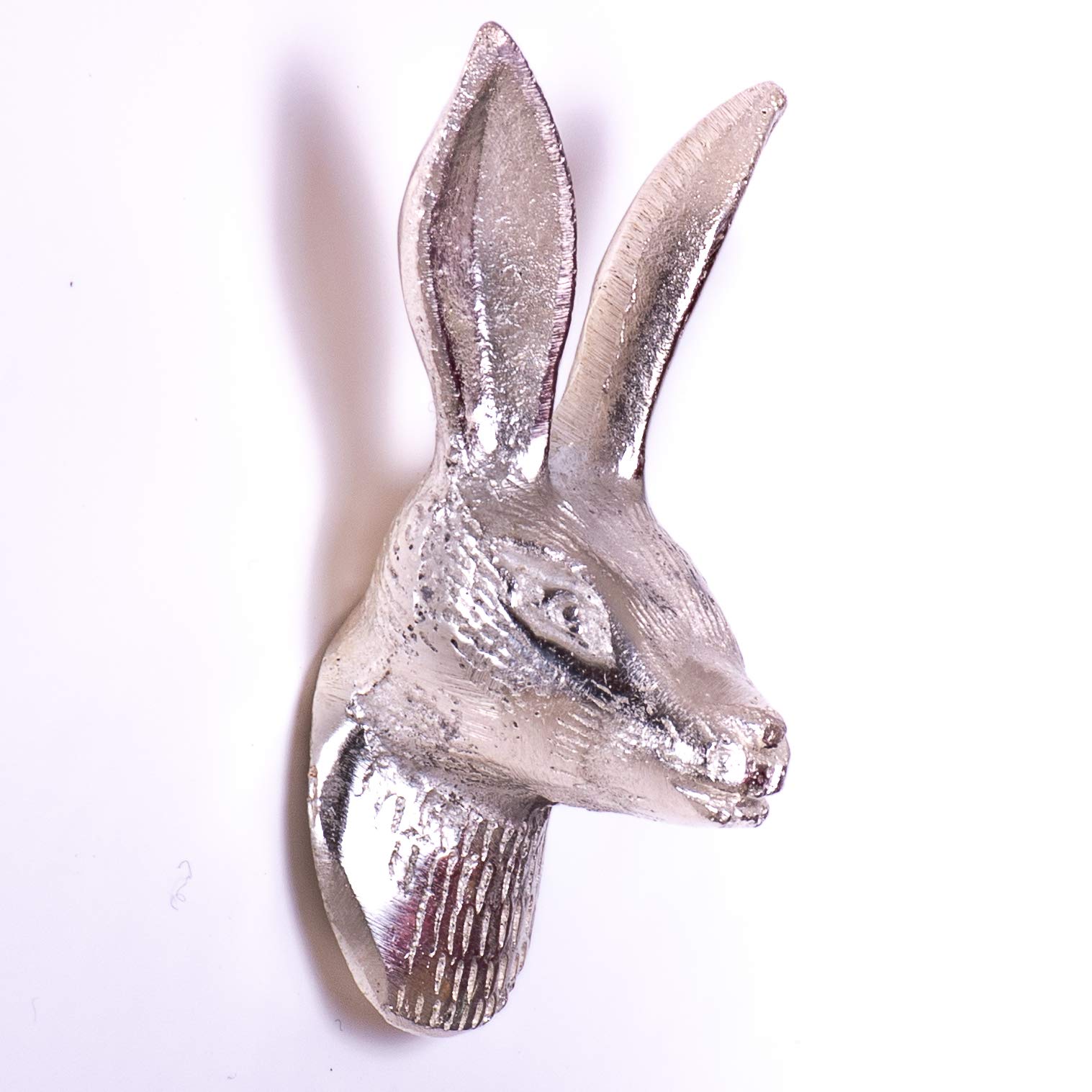 Ethniciti Silver Hare Head Metal Vintage Knob Pull Handle Drawer Cupboard Cabinet Hare Head Metal Knob