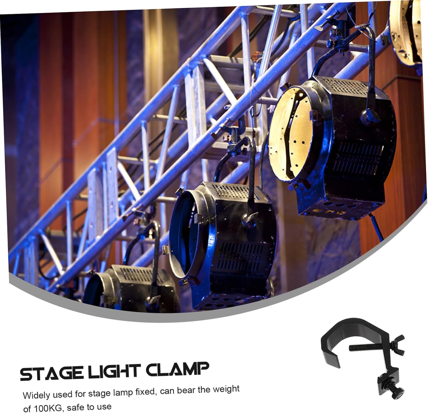 BESTonZON 5pcs Heavy Duty Stage Light Hooks Truss Clamps for Moving Head Lights Durable Aluminum c Clamps for Dj Lighting Setup and Stage Lighting Accessories
