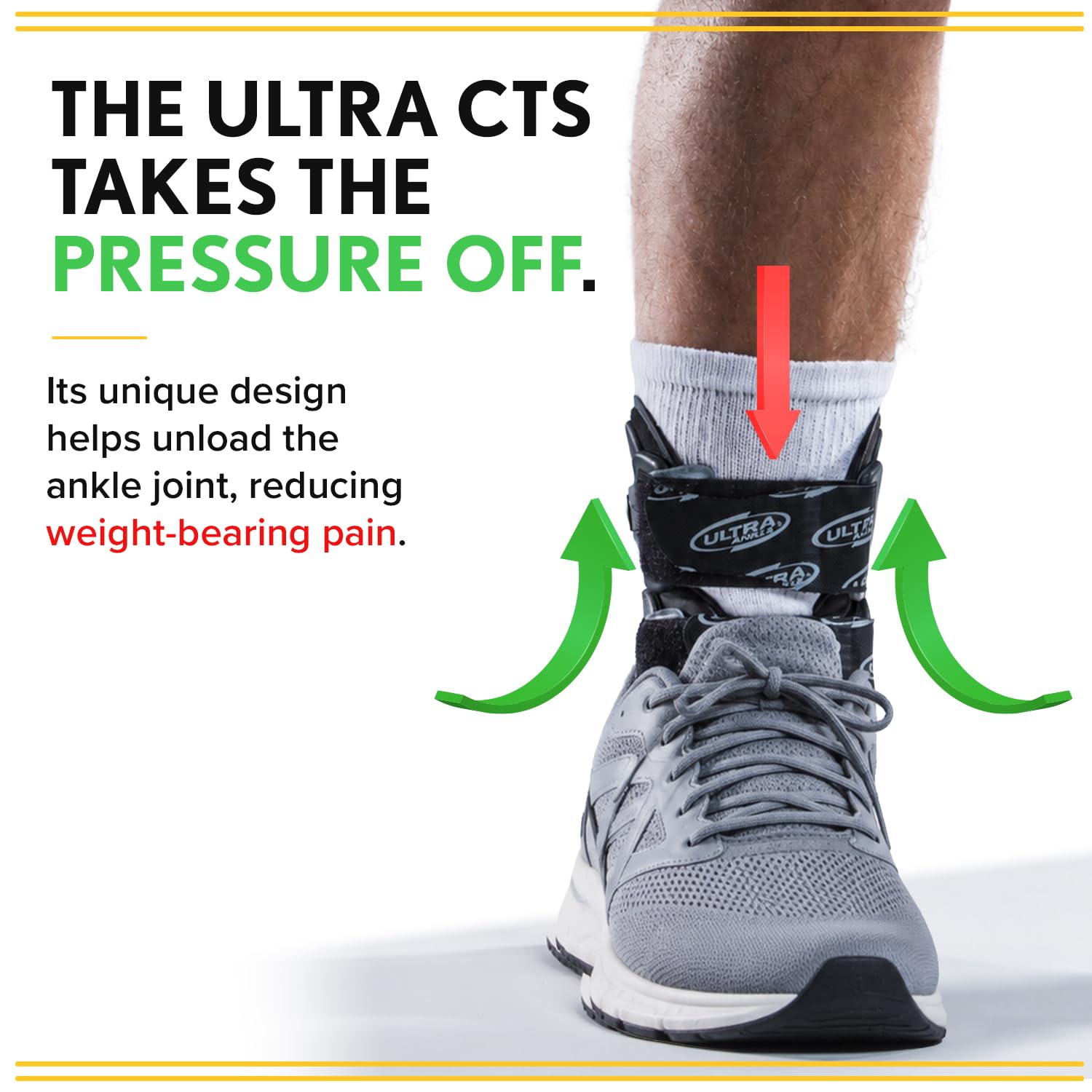 Ultra cts (sistema de tratamiento de Custom) Ankle Brace para agudo de tobillo lesiones _ tratar y rehabilitar bajo y alto tobillo lesiones y retorno a la actividad rápidamente - Ultra CTS S/M, Negro