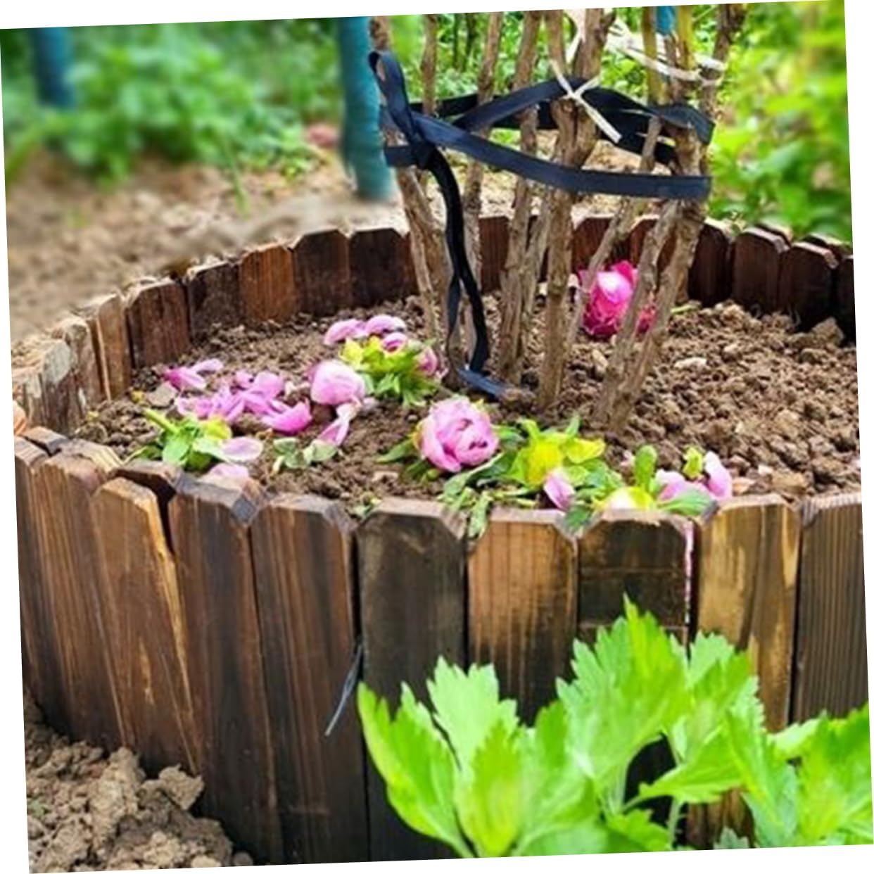 GALPADA Garden Fence Edging Decorative Lawn Border Flexible and Design for Flower Beds and Patios Easy Assembly and Maintenance