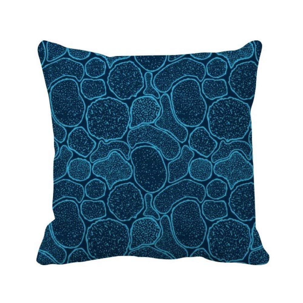 Housse de coussin microscope bleu idée cadeau originale pour biologiste