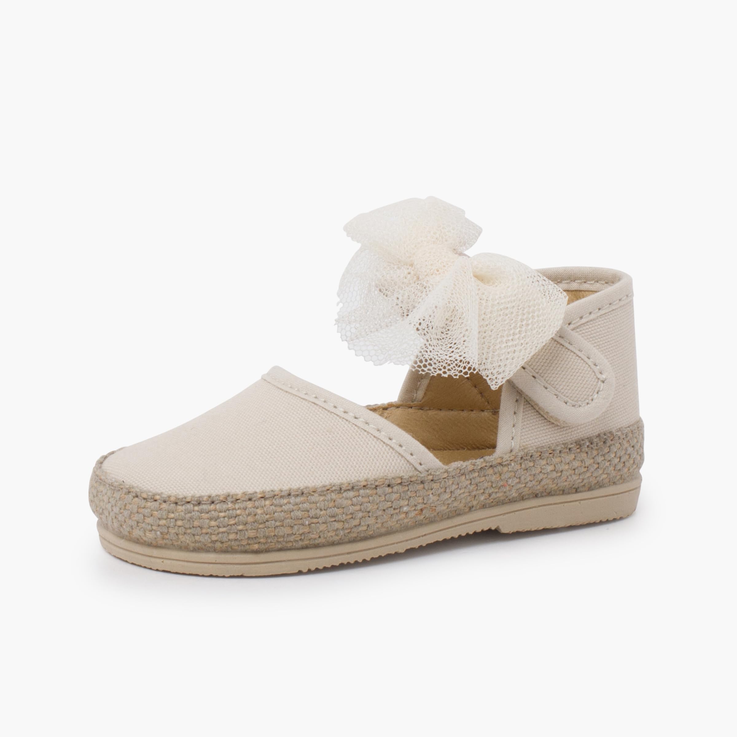 Pisamonas Espadrillas Bebè Suola Sottile Fiocco in Tulle