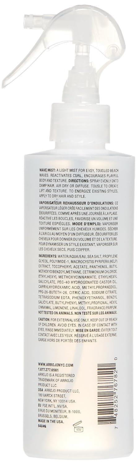 Buy Arrojo Wave Mist Sea Salt Spray For Hair Natural Texturizing Spray For Tousled Beachy Waves Activating Curl Hair Mist With Sea Salt Sea Kelp Cruelty Free Beach