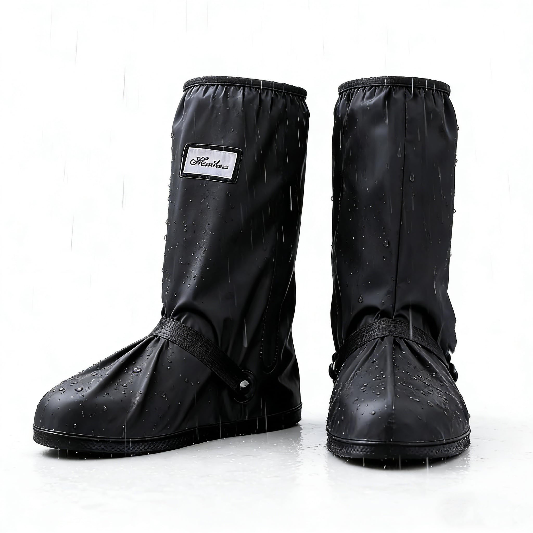 Copriscarpe Impermeabili Copriscarpe Riutilizzabili Copriscarpe Moto Copri Scarpe per Pioggia Copri Scarpe Impermeabili Pioggia con Riflettore,Adatto per Sport all'Aria Aperta,Ciclismo