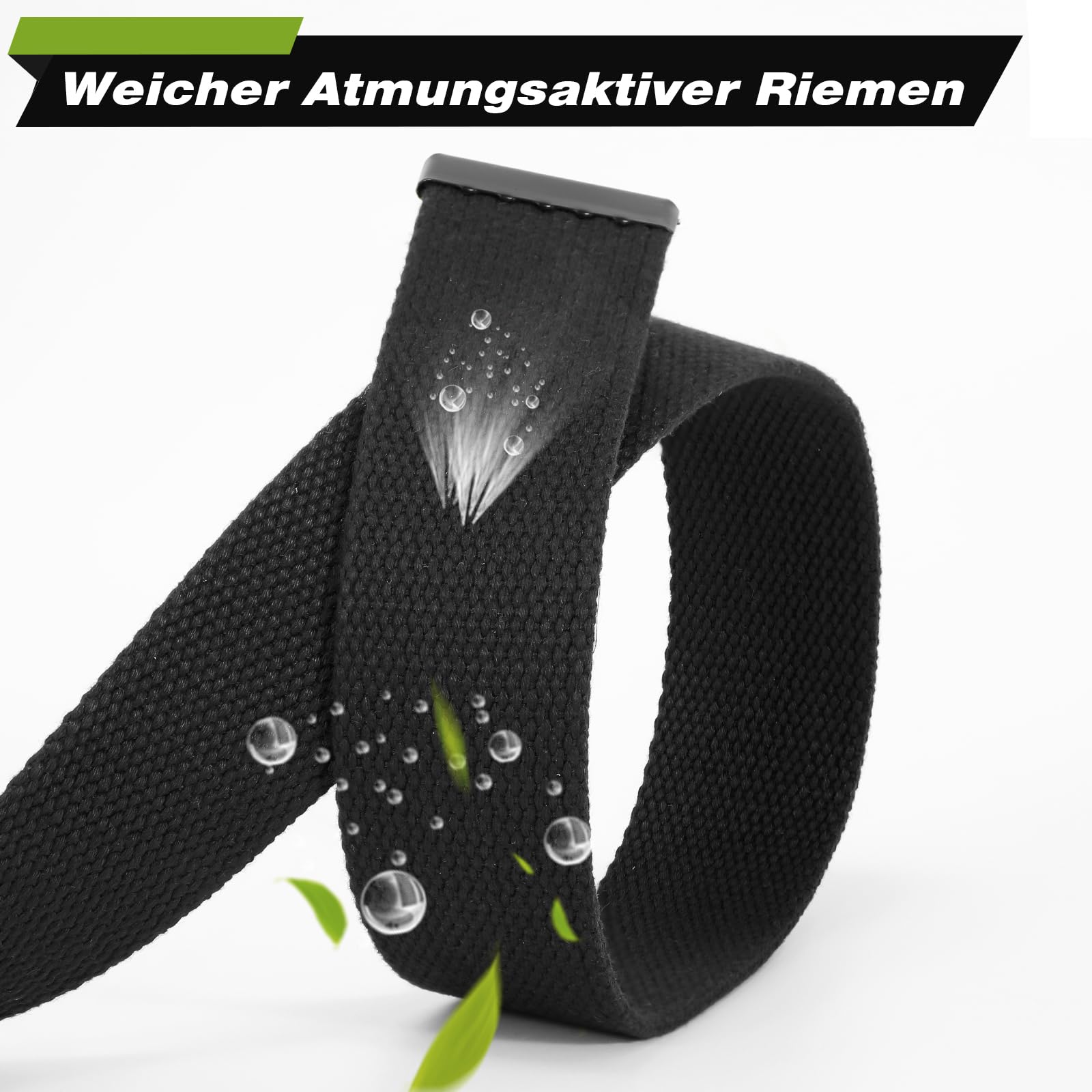 JasGood Unisesx Webgürtel Herren Damen Leinwand Arbeitsgürtel Frei Verstellbarer Flip-Top Webgürtel Schwarze Militärschnalle für Geschäft Sport Lässig