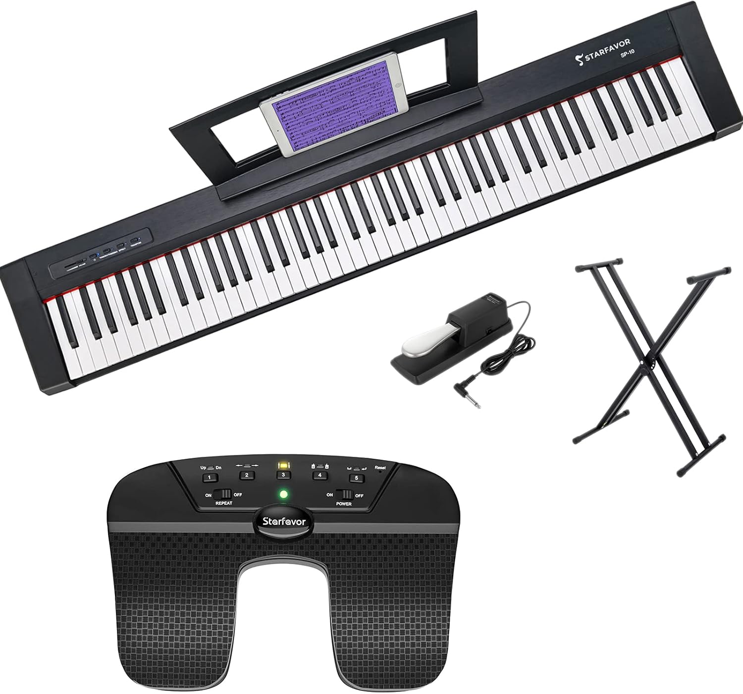 Starfavor Piano Keyboard Electric Piano Keyboard 88 Keys