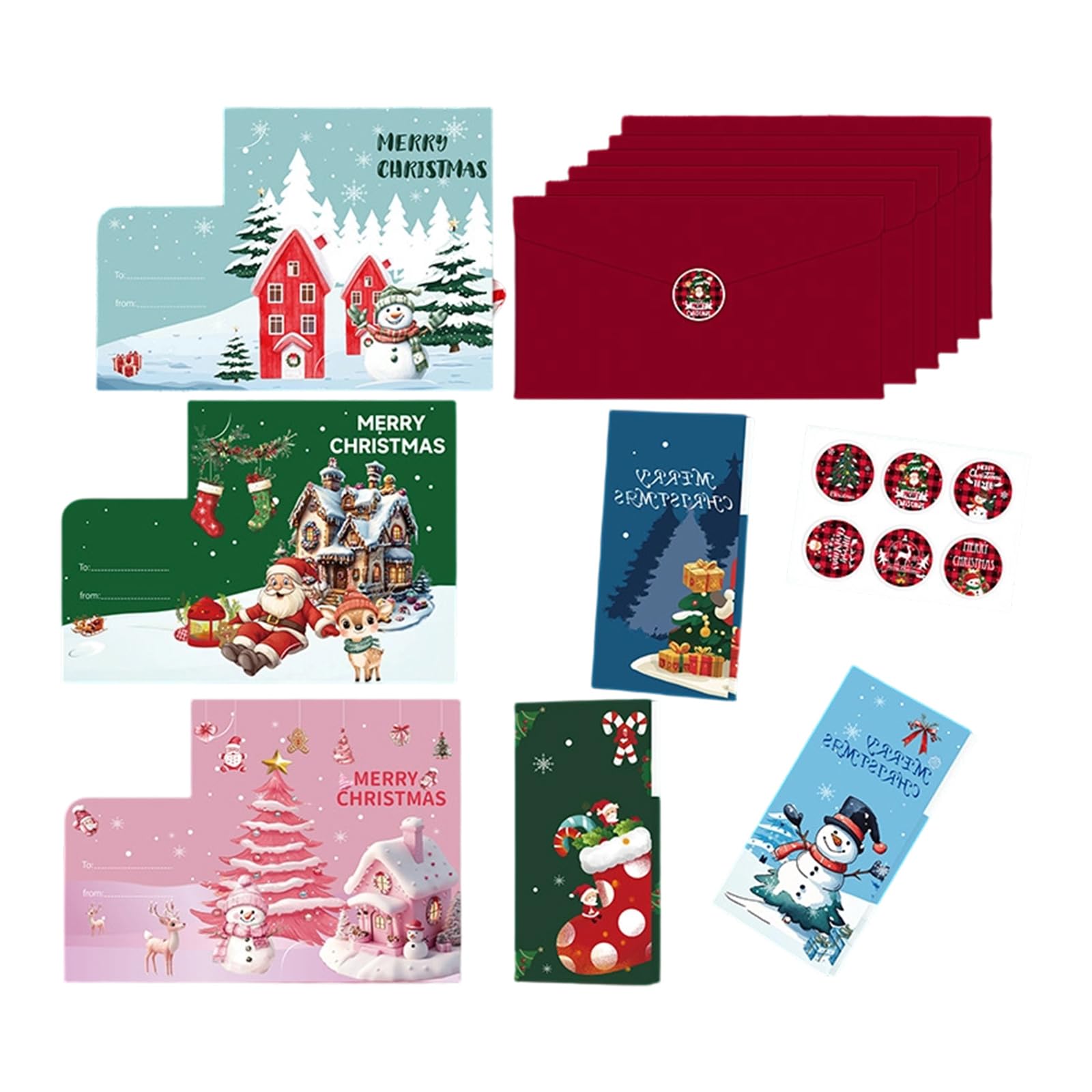 Tsophreniq Unique Christmas Celebration Cards with Envelopes for Party Business Event Greeting Card Holiday Greeting Card