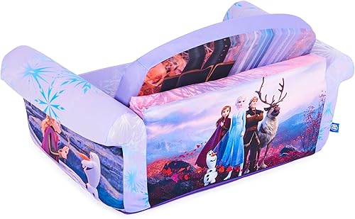 Miniatura 99 de Marshmallow Muebles, Niños 2-en-1 Flip Open Foam Comprimido Sofá, Disney La Sirenita