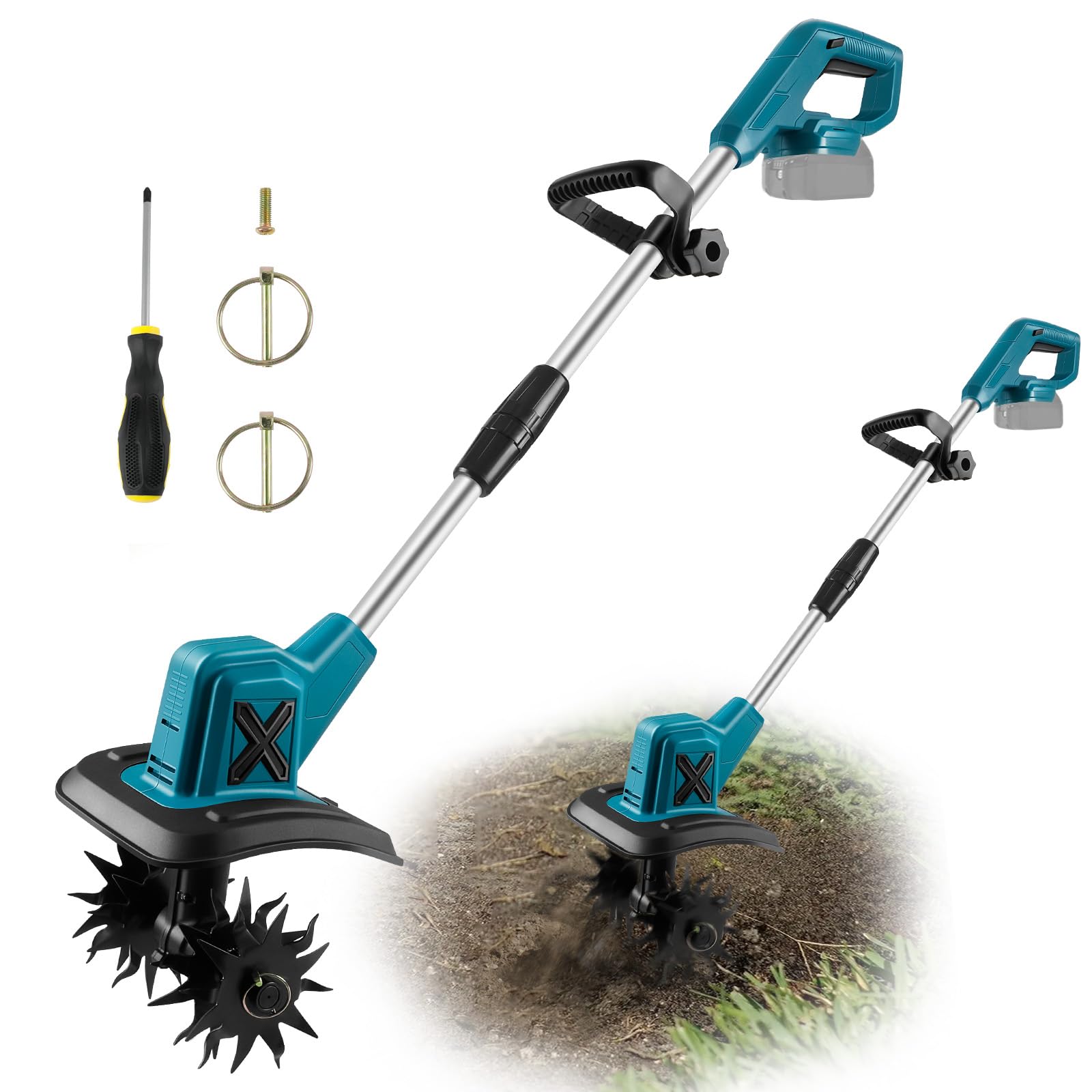 電動耕運機♥家庭用 充電式 18-21Vマキタ電池互換 電動耕運機♥家庭用 充電式 18-21Vマキタ電池互換 家庭菜園